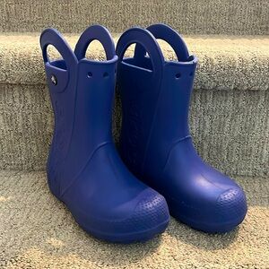 Crocs Kids Rain Boots, Blue, Size 1